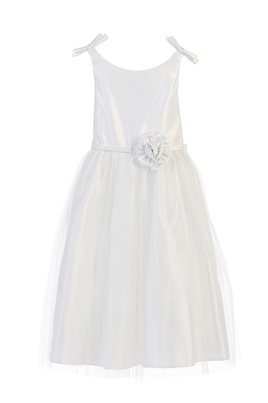 Satin & Tulle with Double Bow Shoulder