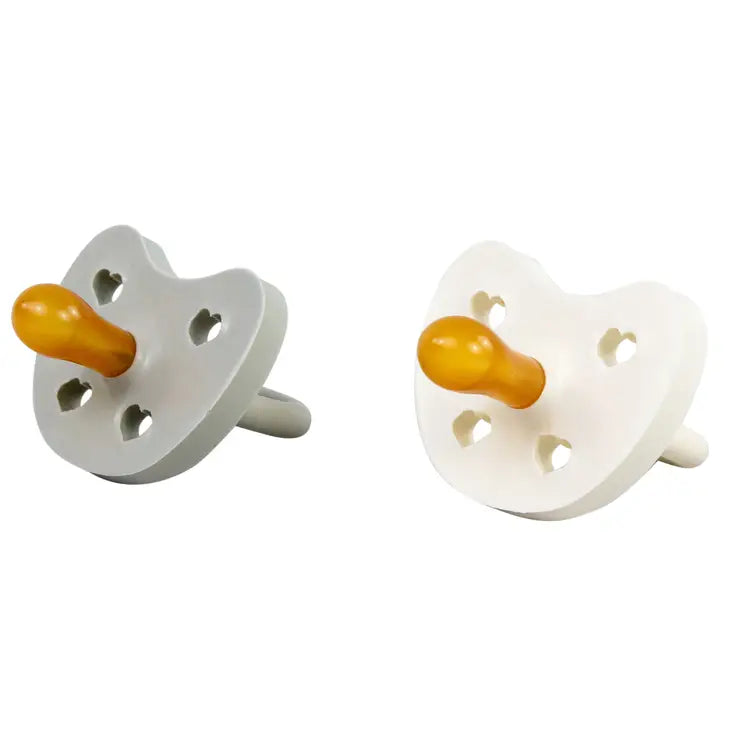 Natural 2 Pk Rubber Pacifier - Grey - 0-3 Months