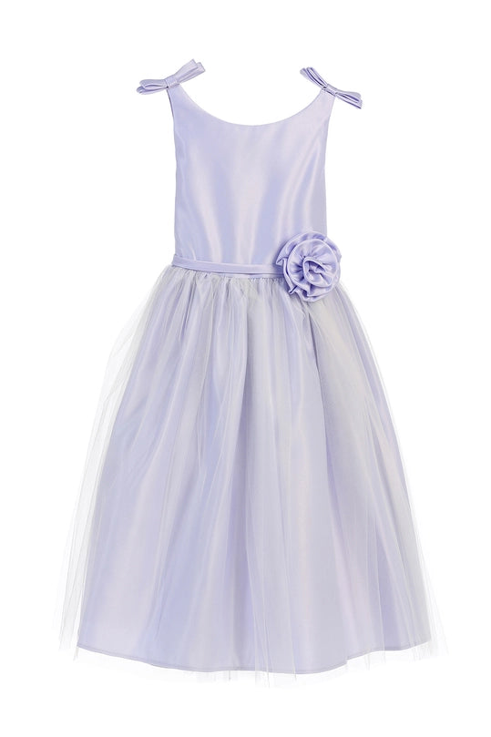Satin & Tulle with Double Bow Shoulder