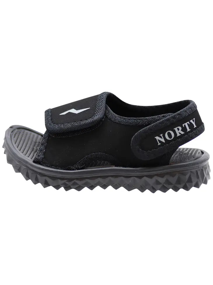 Norty - Toddler Youth Boys and Girls Adjustable Strap Sport Sandal 41832 - Black/Fuchsia