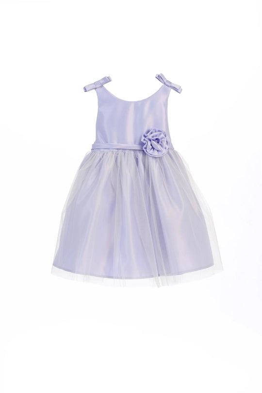 Satin & Tulle with Double Bow Shoulder