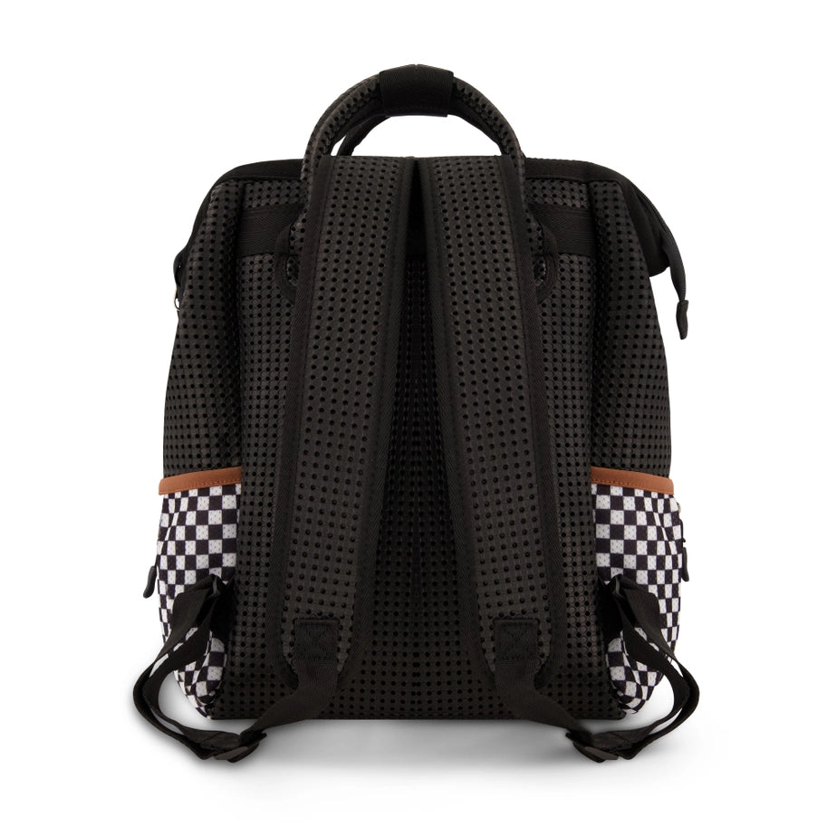 Tweeny Short Backpack Checkered Black (New Shorter Size)