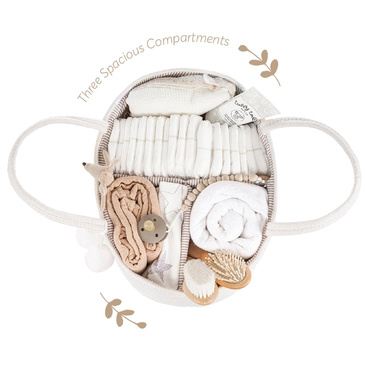 Rope Diaper Caddy- Off-White