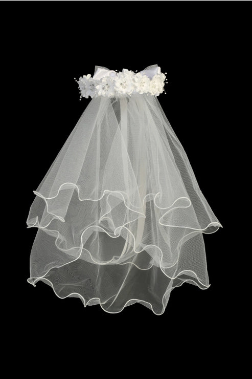 Gem Flowers Crown Veil