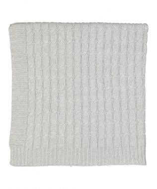 Grey Cable Knit Blanket
