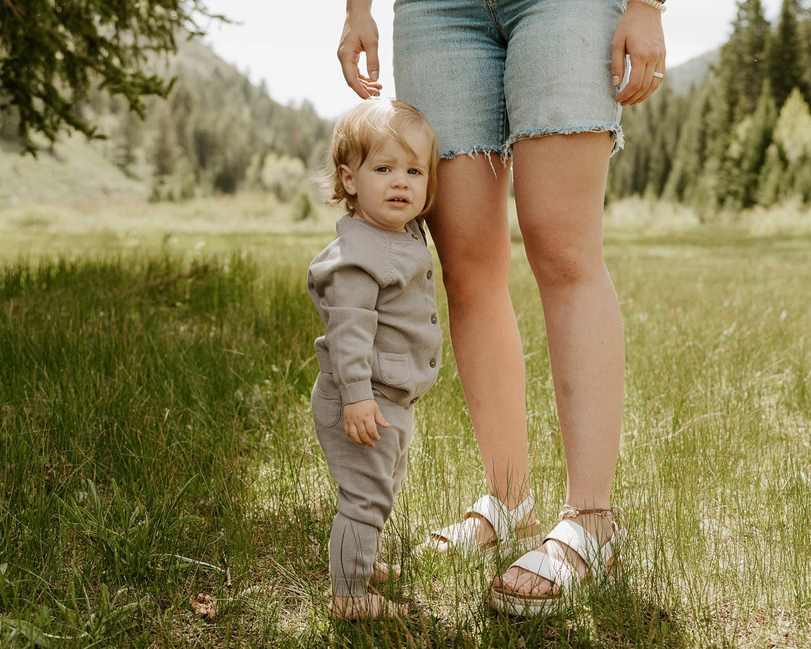 Milan Pastel Baby Button Cardigan Sweater (Organic Cotton)