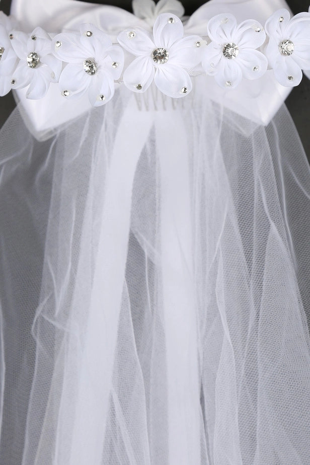 Gem Flower Crown Veil