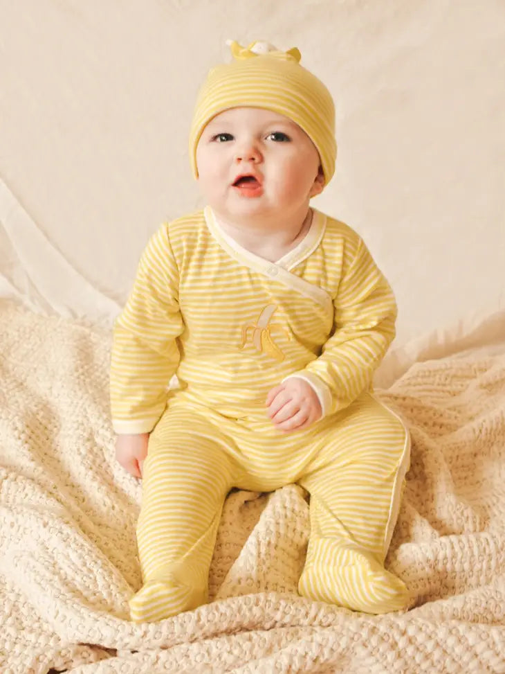 Organic Baby Banana Stripe Beanie