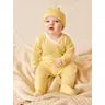 Organic Baby Banana Stripe Side Snap Footie