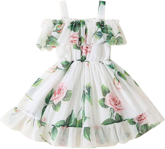 New girls' Dress suspender chiffon skirt Princess Dress