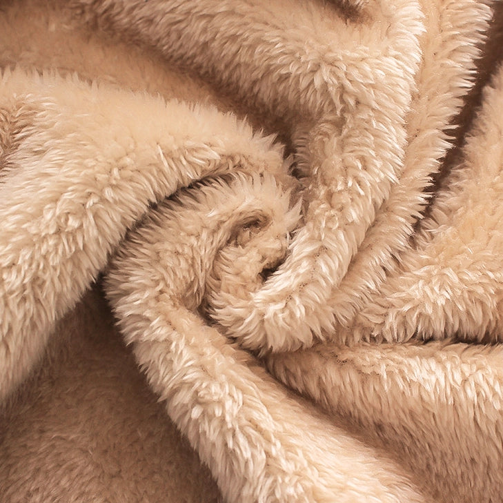 3D Ear Solid Suede and Fleece Baby Hooded Coat Jacket