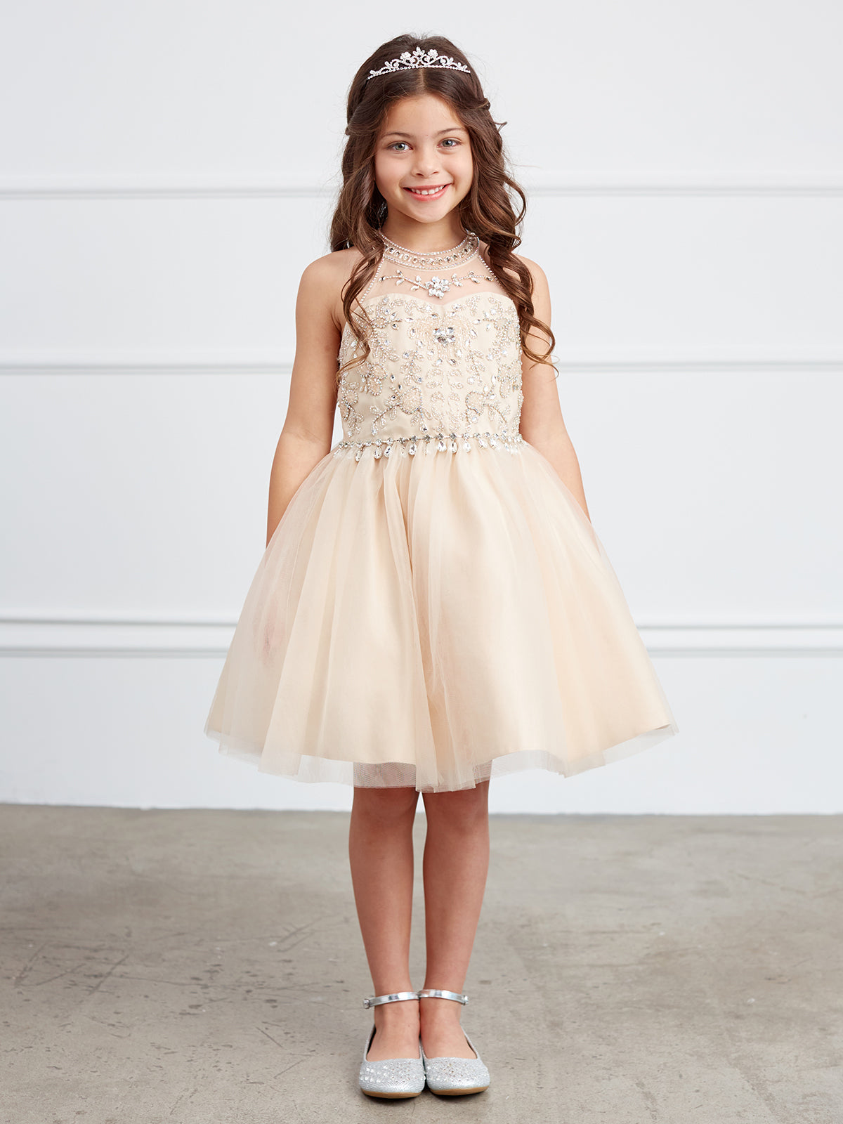 Short Choker Style Pageant Dress