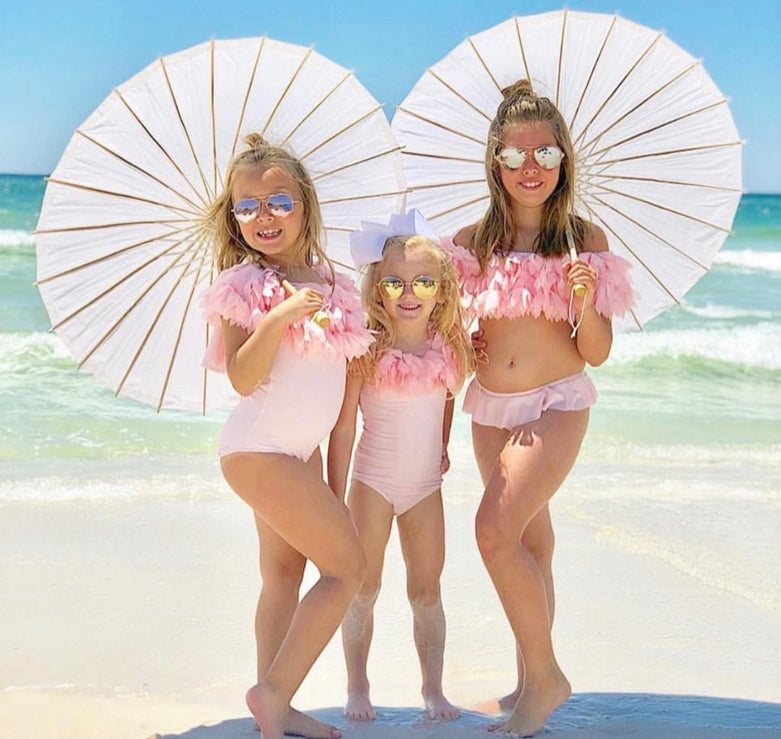 Pink Swimsuit with Petals