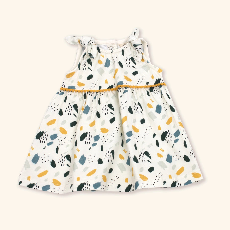 Bloom Shoulder Knot Dress+Bloomer Set (Organic Cotton)