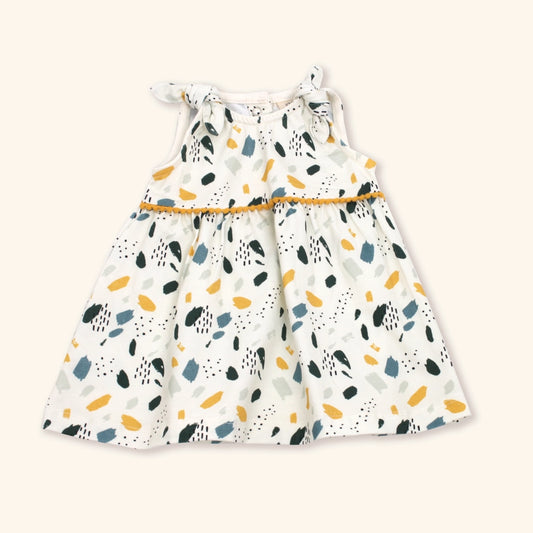 Bloom Shoulder Knot Dress+Bloomer Set (Organic Cotton)
