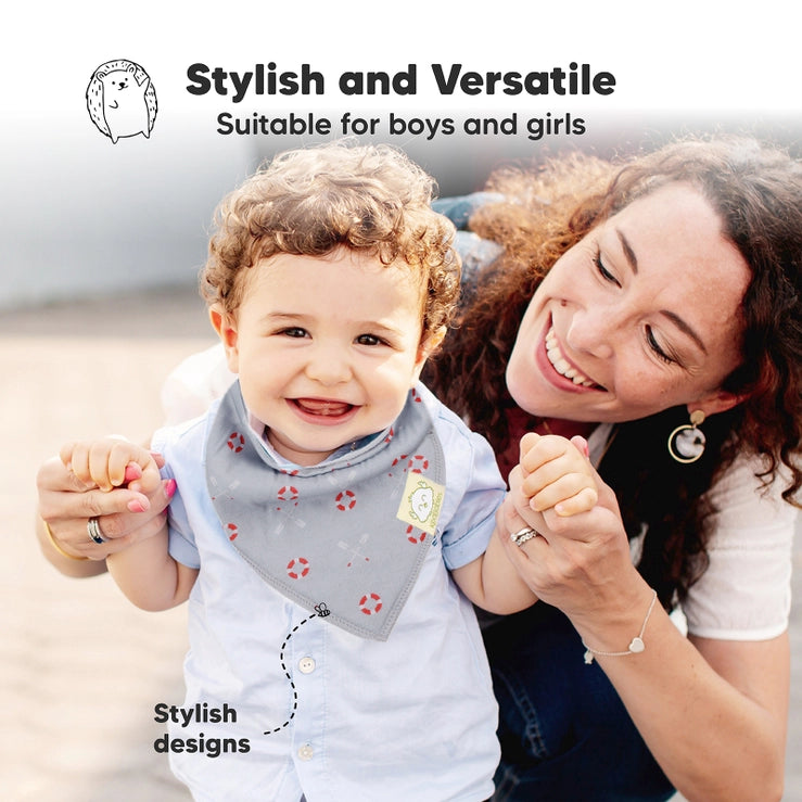 8-pack Baby Bandana Bibs For Boys and Girls