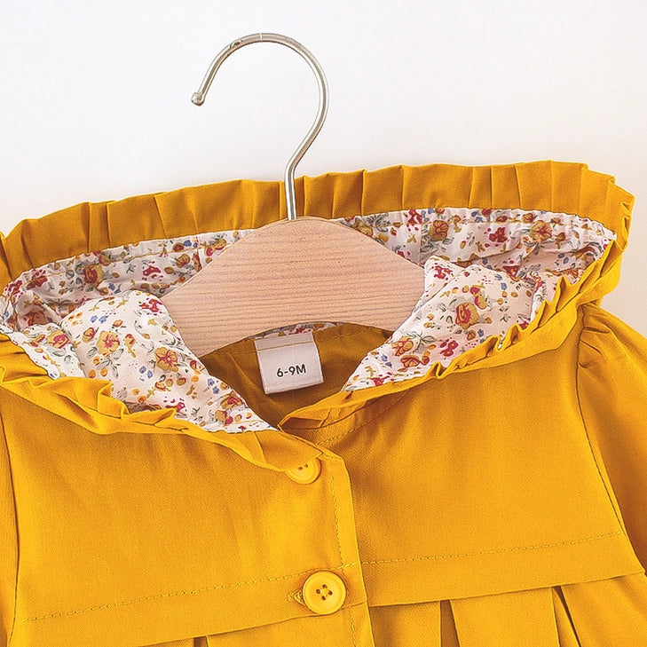 1pc Baby Girl Floral Cotton Tops Coat Jacket