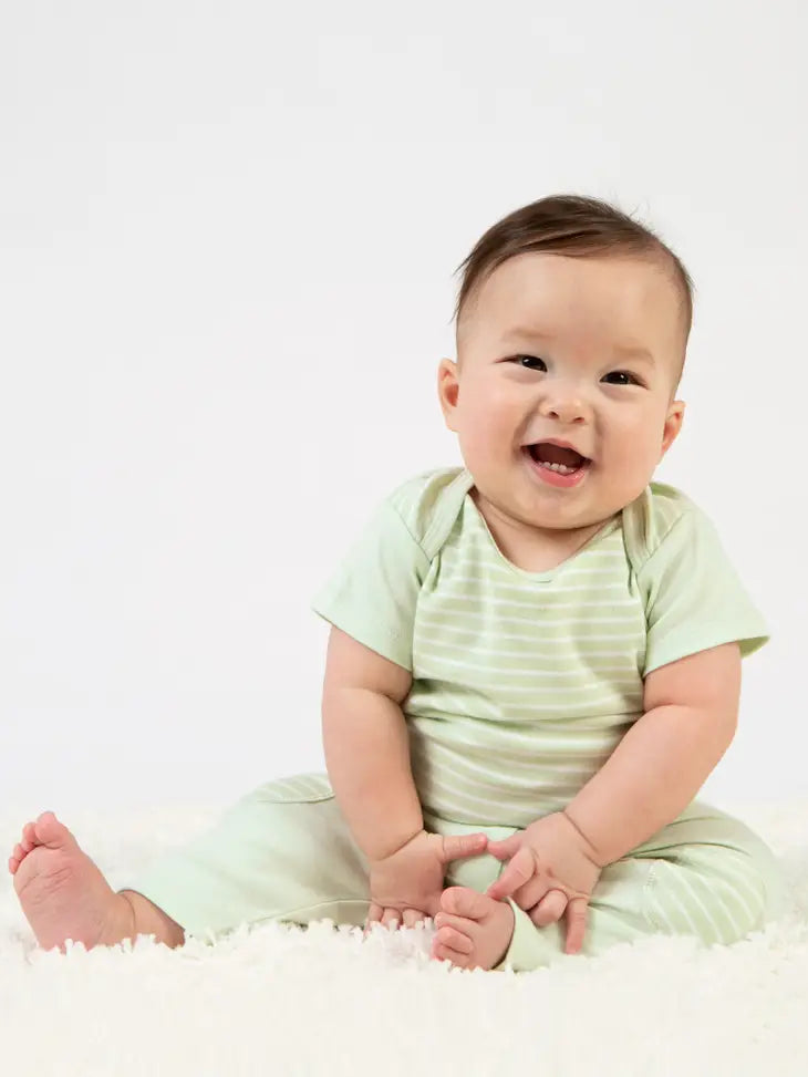 Organic Baby Oval Knee Patch Pant- Sage