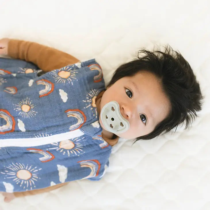 Natural 2 Pk Rubber Pacifier - Grey - 0-3 Months