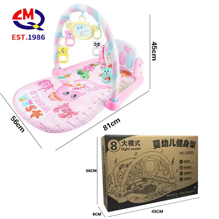 Eco-friendly Safety Baby Educational Educational Toys Baby Fitness Musical Piano Mat Play Gym Mat for Babies