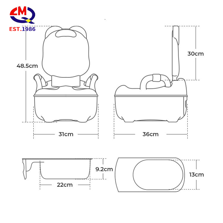 Eco-friendly Children Size Simulation Plastic Baby Potty Training Seat, Latest Plastic Travel Adult Baby Potty Chair