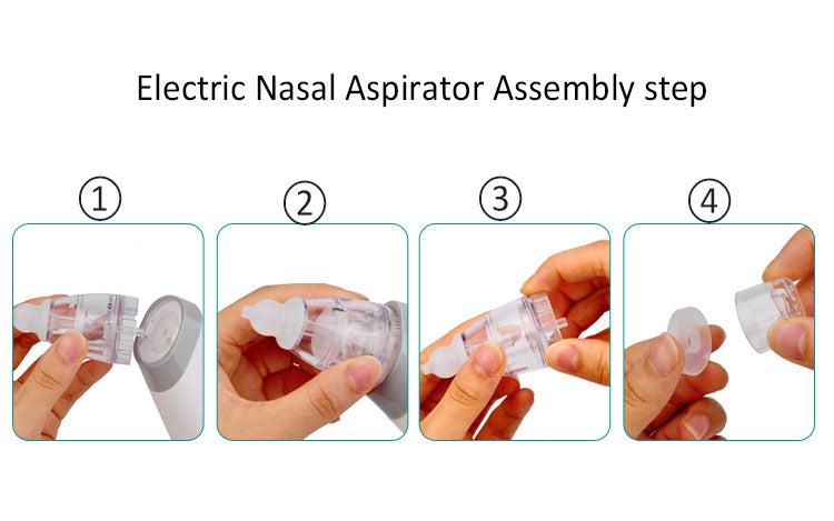Baby Nasal Aspirator Electric Nose Cleaner 2 Sizes of Nose Tips & Levels Of Suction Safe Hygienic For Newborns And Toddler