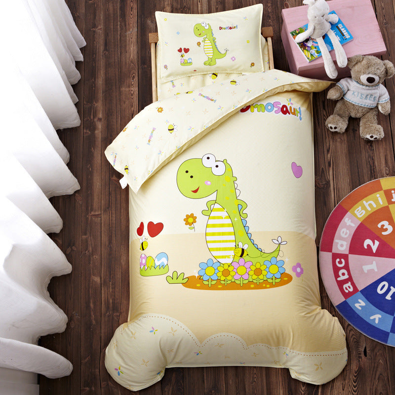 Nursery School 100% Cotton Cute Bedding Set Baby Bedsheet, 3 Piece Suit Cartoon Bedding Sets For Winter