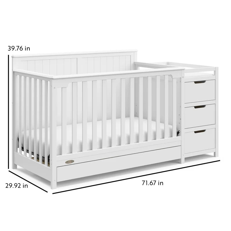 Hadley 5-in-1 Convertible Crib and Changer with Storage