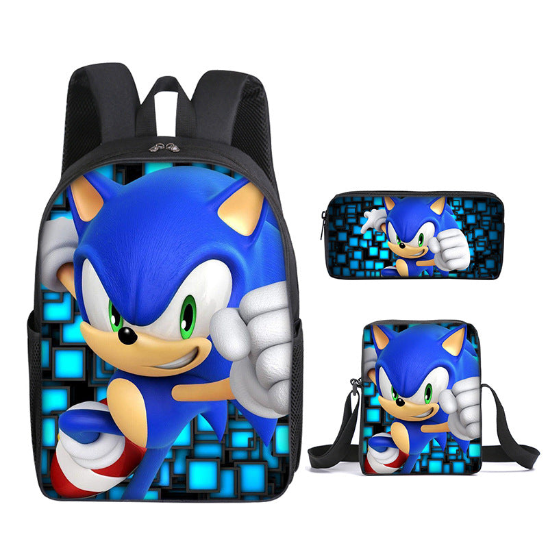 Hot Sell 3pcs Set Primary Student Girls and Boys Backpack School Bag Waterproof Customized Logo Kids Backpack Polyester Unisex