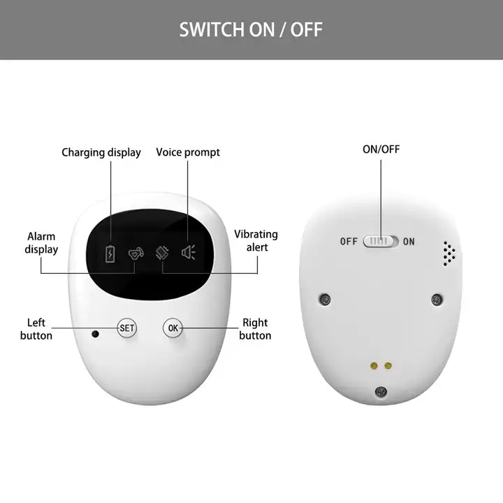 Baby wetting alarm Deep sleep vibration sound wireless bed wetting alarm magnetic sensor