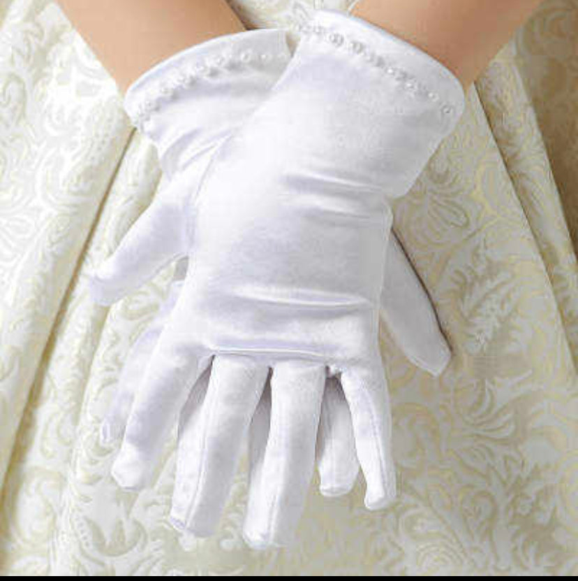 Girls communion Gloves