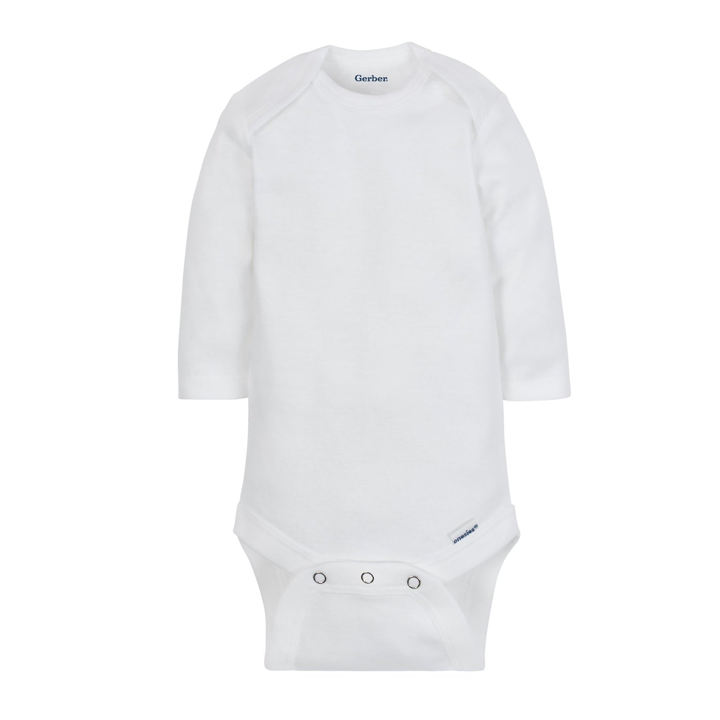 3-Pack White Long Sleeve Onesies® Bodysuits