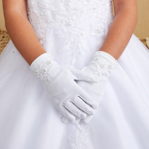 MATTE GLOVE WITH LACE ACCENT