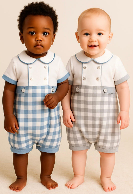 Miomini Baby Gingham Romper Set