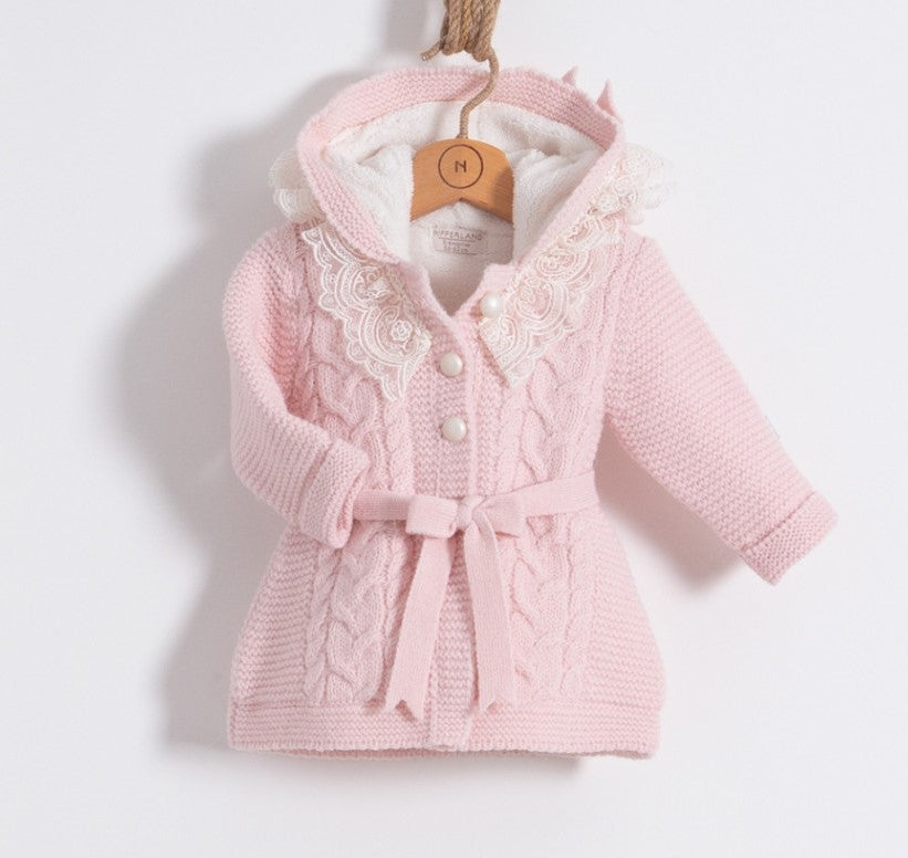 Hooded girl cardigan jacket