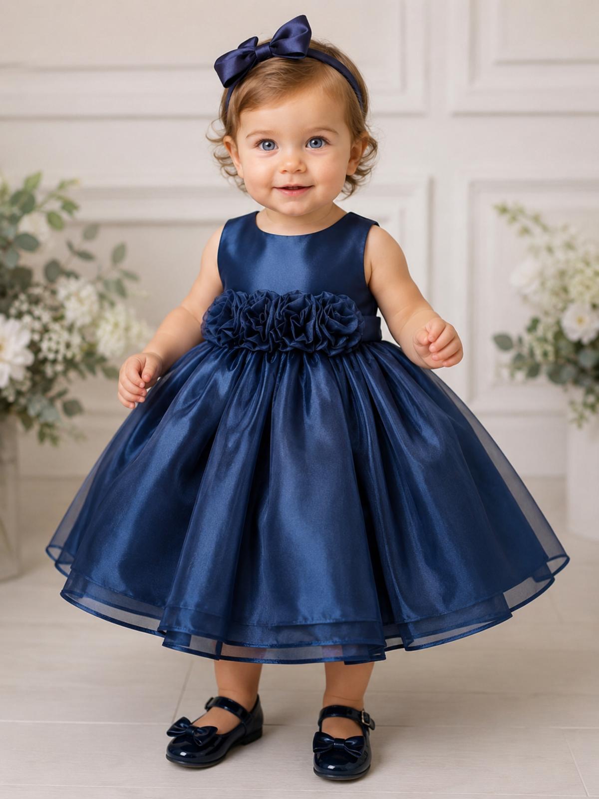 Blue Satin Special Occasion Dress