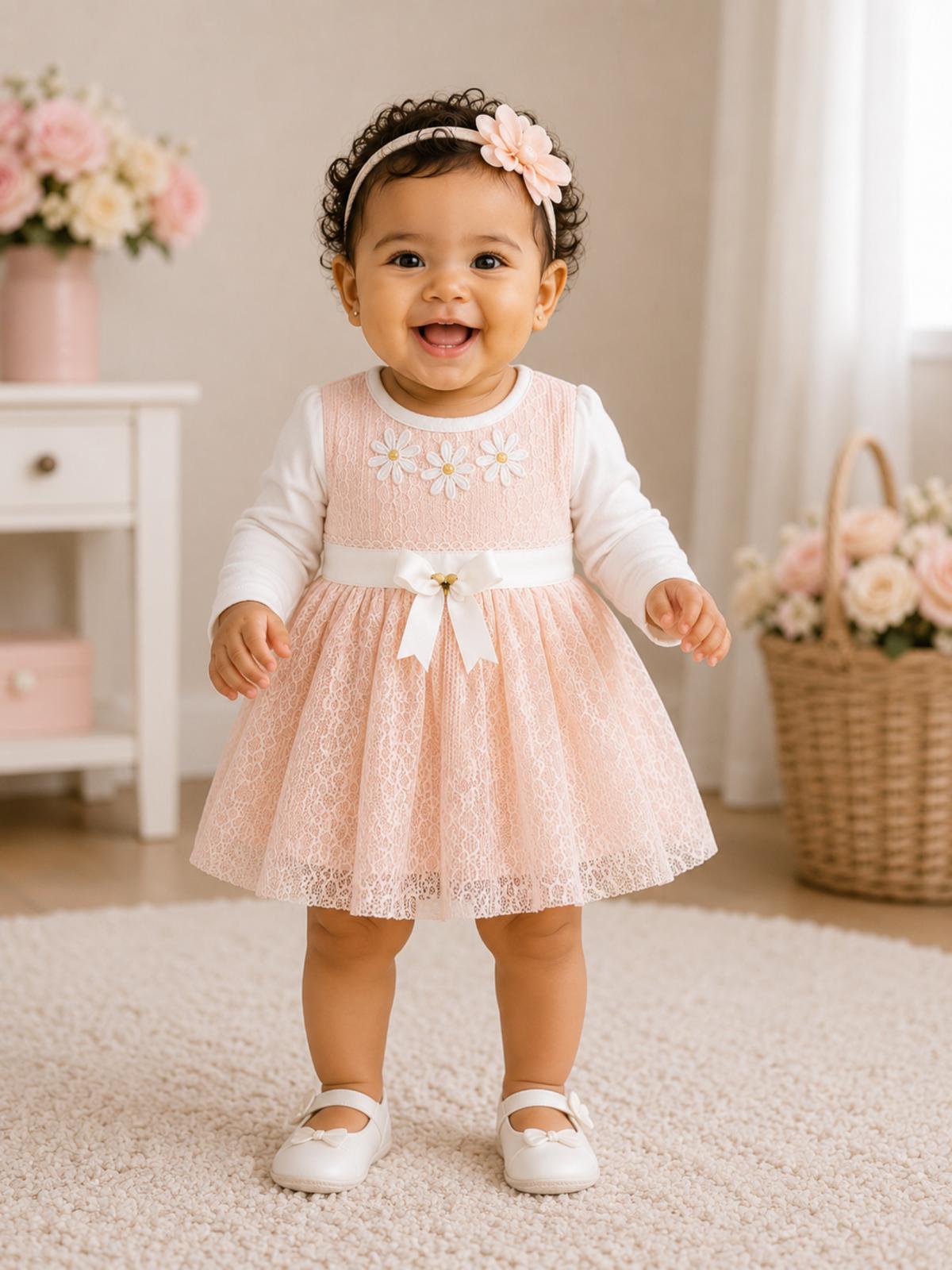 Blush Daisy Baby Dress