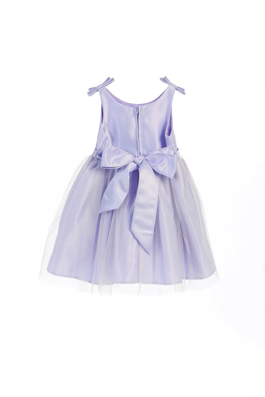 Satin & Tulle with Double Bow Shoulder