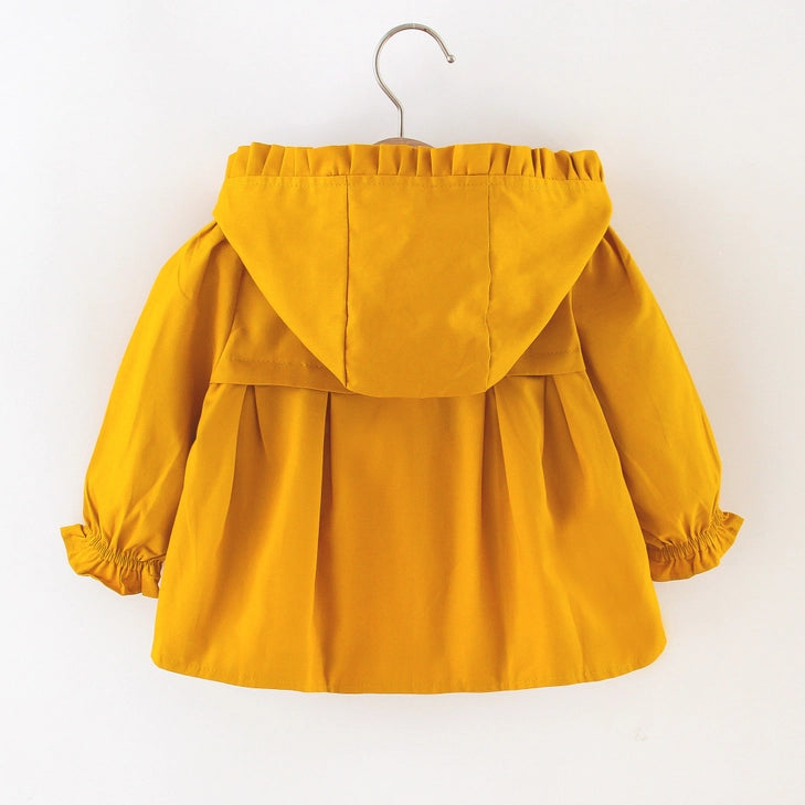 1pc Baby Girl Floral Cotton Tops Coat Jacket