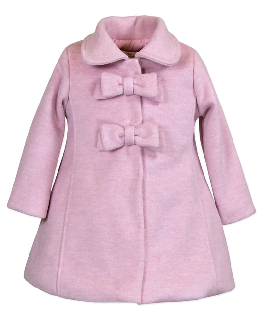 2 Bow Pink Car Coat