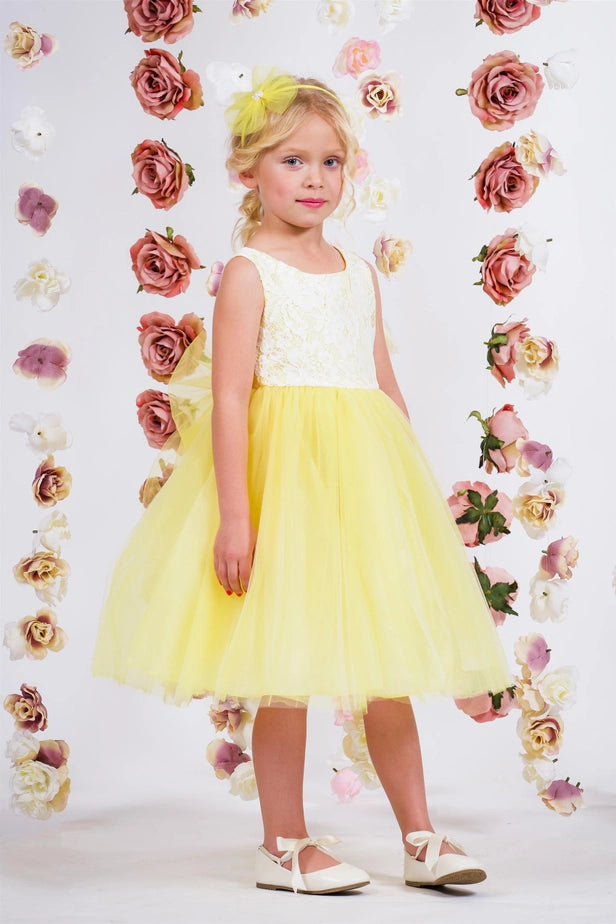 Lace Illusion Girl Dress (Sale)