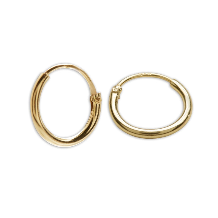 14K Gold-Plated Endless Hoop Earring For Children and Babies
