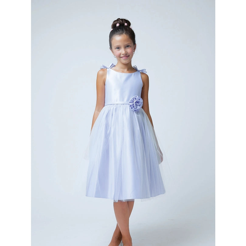 Satin & Tulle with Double Bow Shoulder