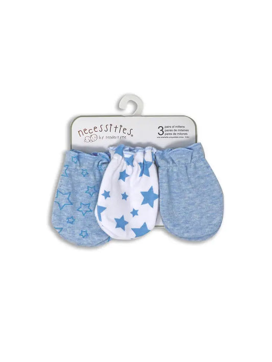 3 Pack Heather Blue Mitt