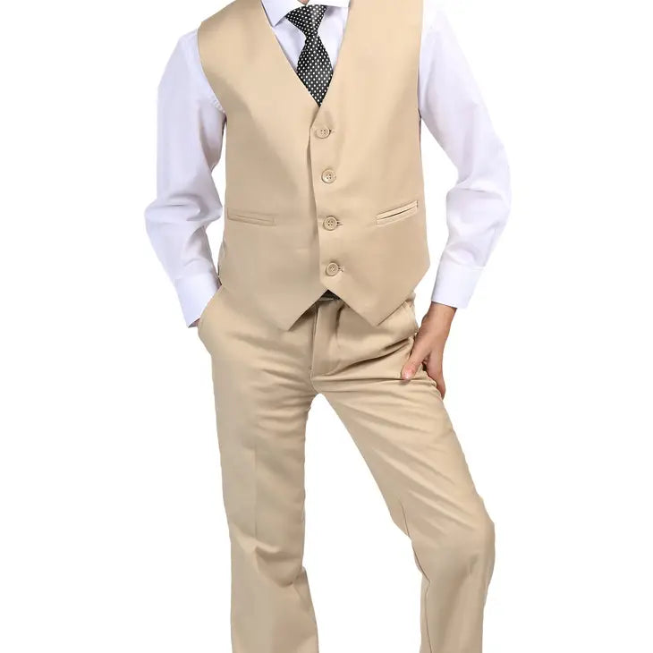 Ferrecci Boys Jax Jr 5pc Suit Set Tan