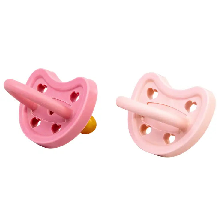 Natural 2pk Rubber Pacifier - Pink - 0-3 Months