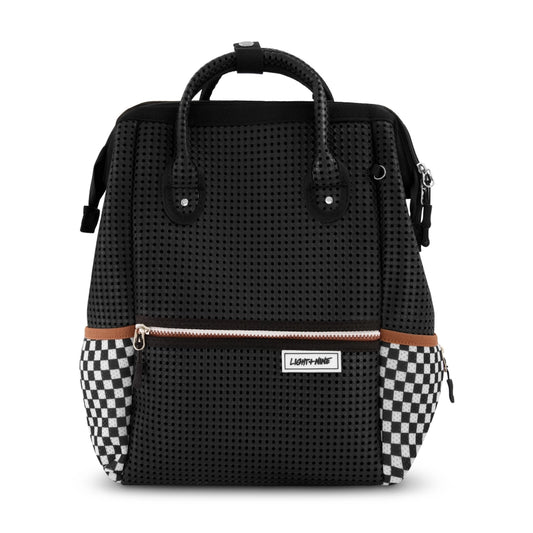 Tweeny Short Backpack Checkered Black (New Shorter Size)
