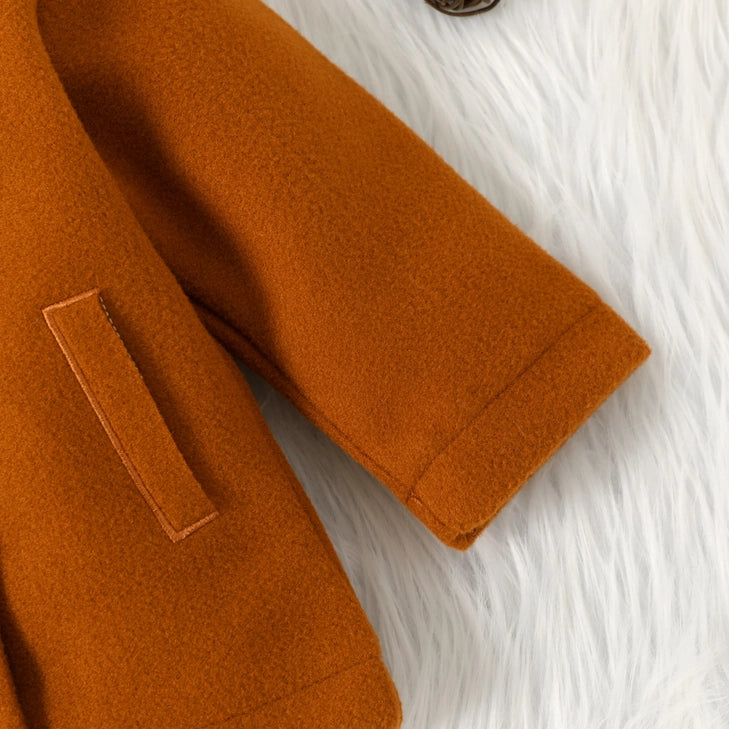 Baby Boy/Girl Lapel Double Breasted Wool Blend Coat