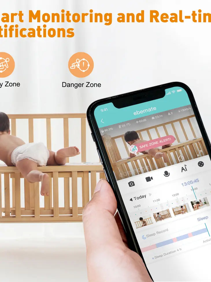 Ebemate 2.5K UHD Wireless Indoor Smart Baby Monitor - U2
