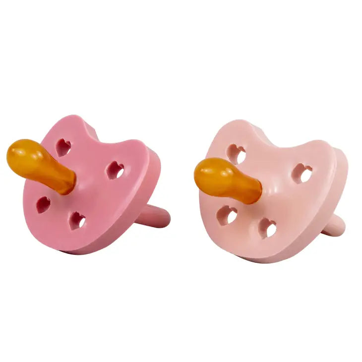 Natural 2pk Rubber Pacifier - Pink - 0-3 Months